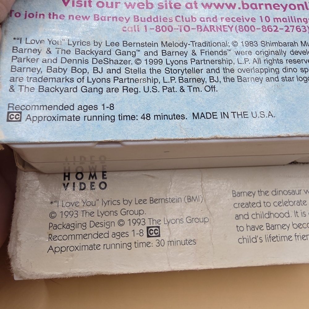 2 Barney & Friends VHS Let's Pretend Once Upon A Time - Picture 3 of 4